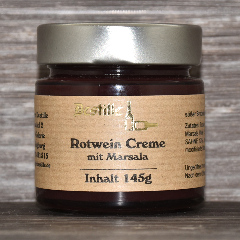 Rotwein Creme mit Marsala