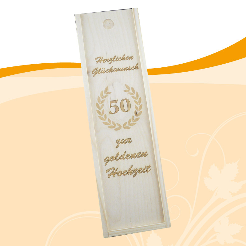 Weinkiste zur goldenen Hochzeit
